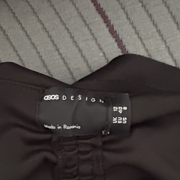 ASOS Black Off-Shoulder Ruffle Mini Dress - Picture 2 of 3